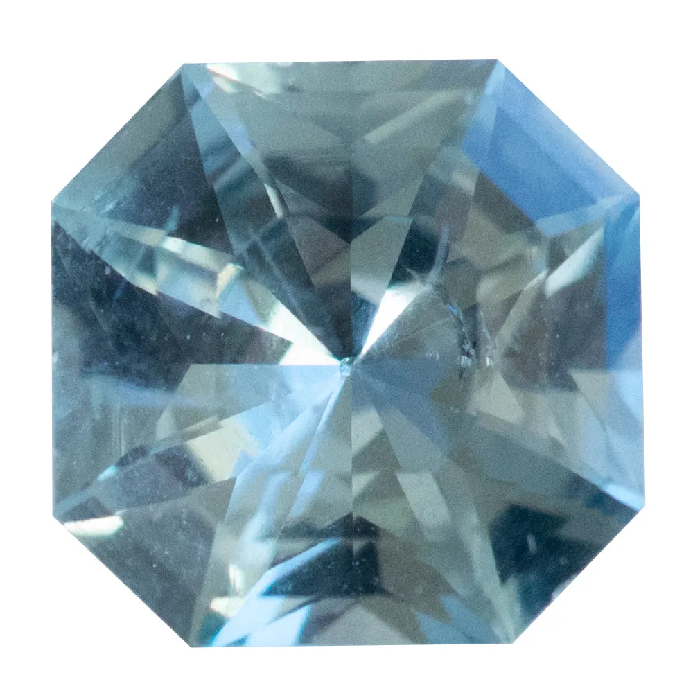 0.88CT SQUARE RADIANT MONTANA SAPPHIRE, LIGHT SKY BLUE, UNHEATED, 5.88X5.91MM