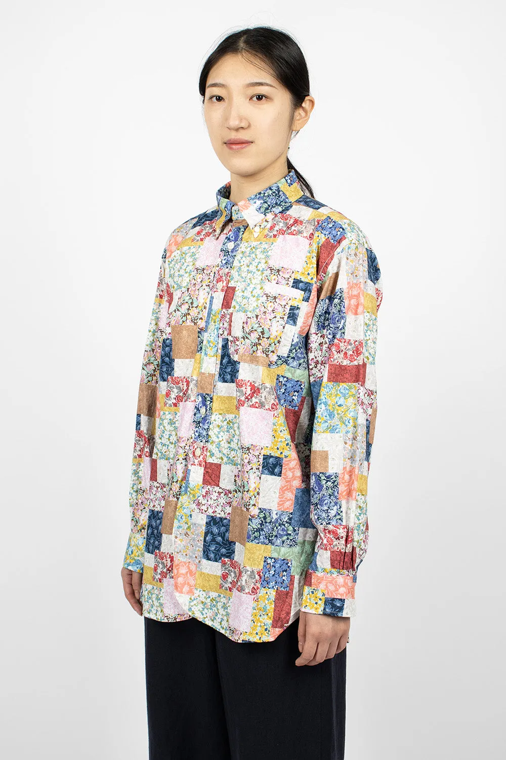 19th Century Shirt Multi Floral Patchwork