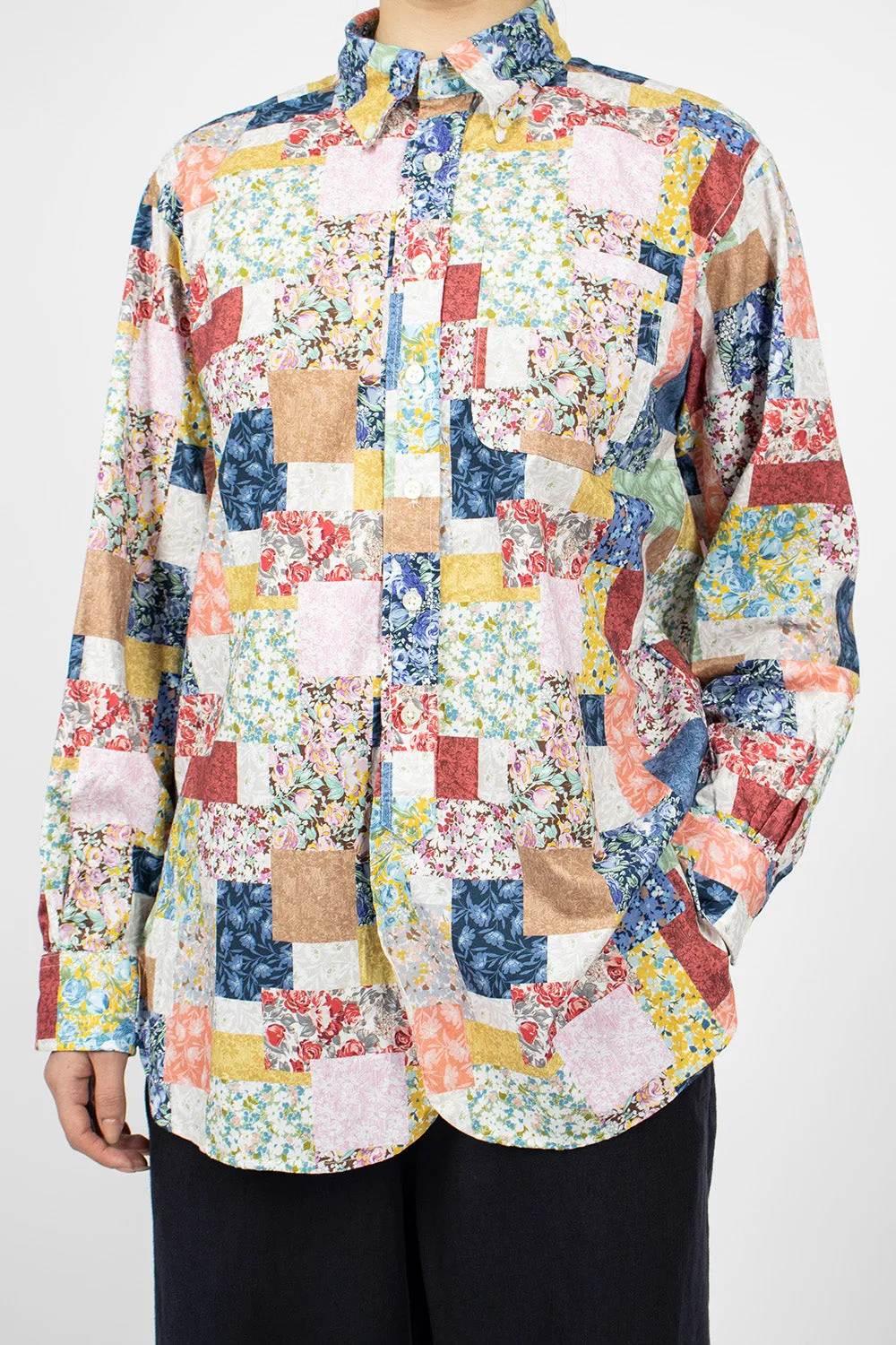 19th Century Shirt Multi Floral Patchwork