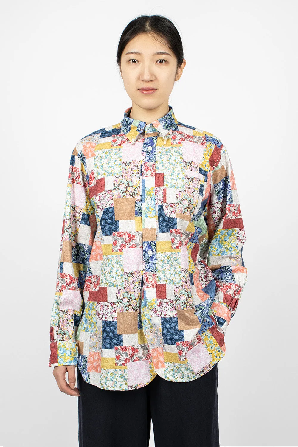 19th Century Shirt Multi Floral Patchwork