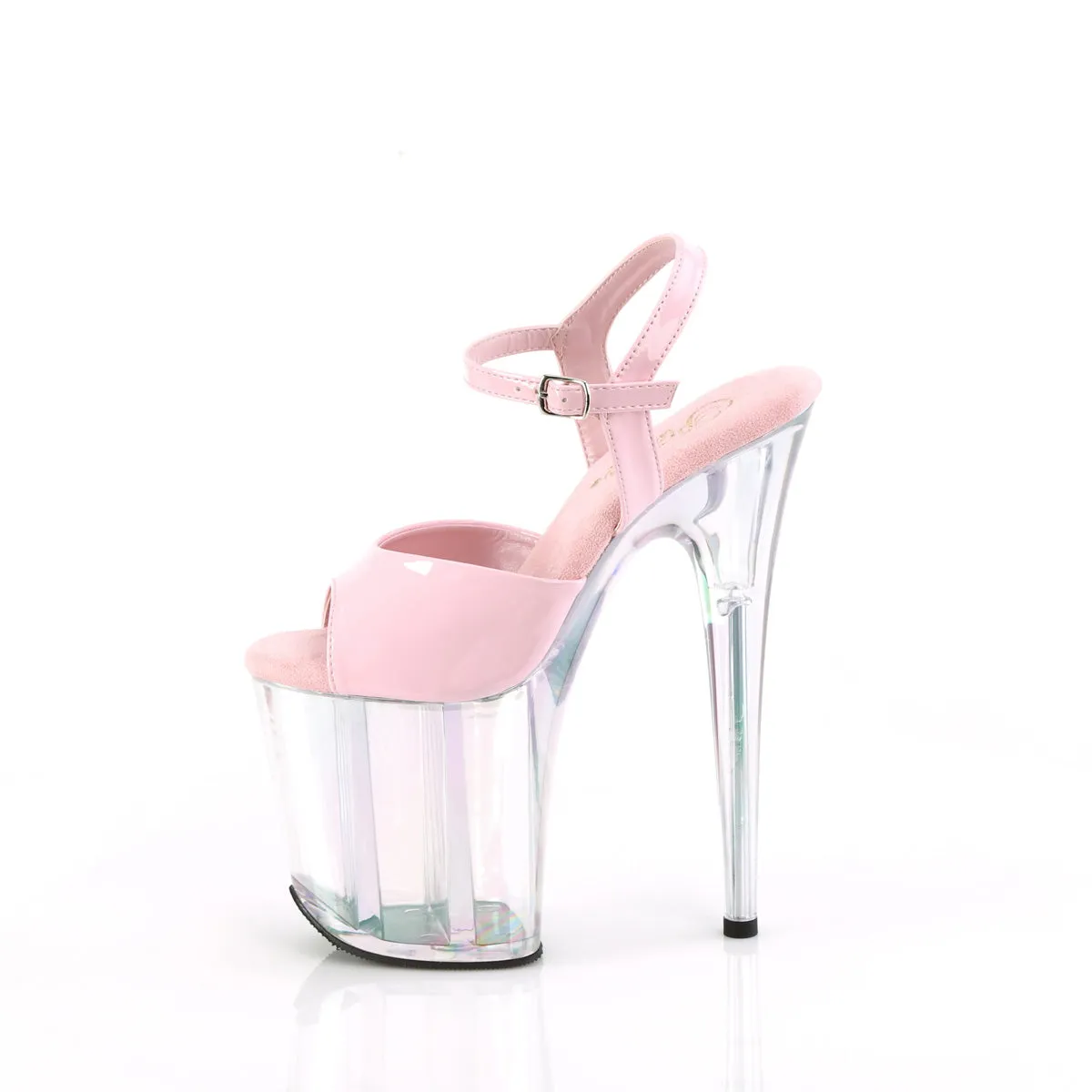 8 Inch Heel FLAMINGO-809HT Baby Pink Holo