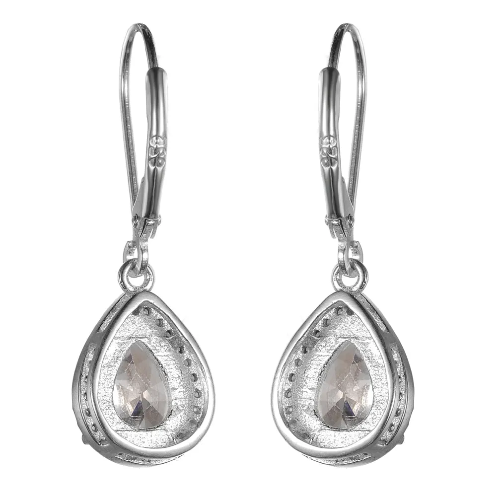 925 Silver CZ Drop Earring