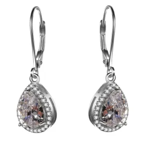 925 Silver CZ Drop Earring