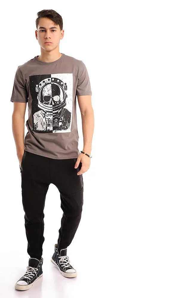 95471 Printed Astronaut Dark Grey Slip On Tee