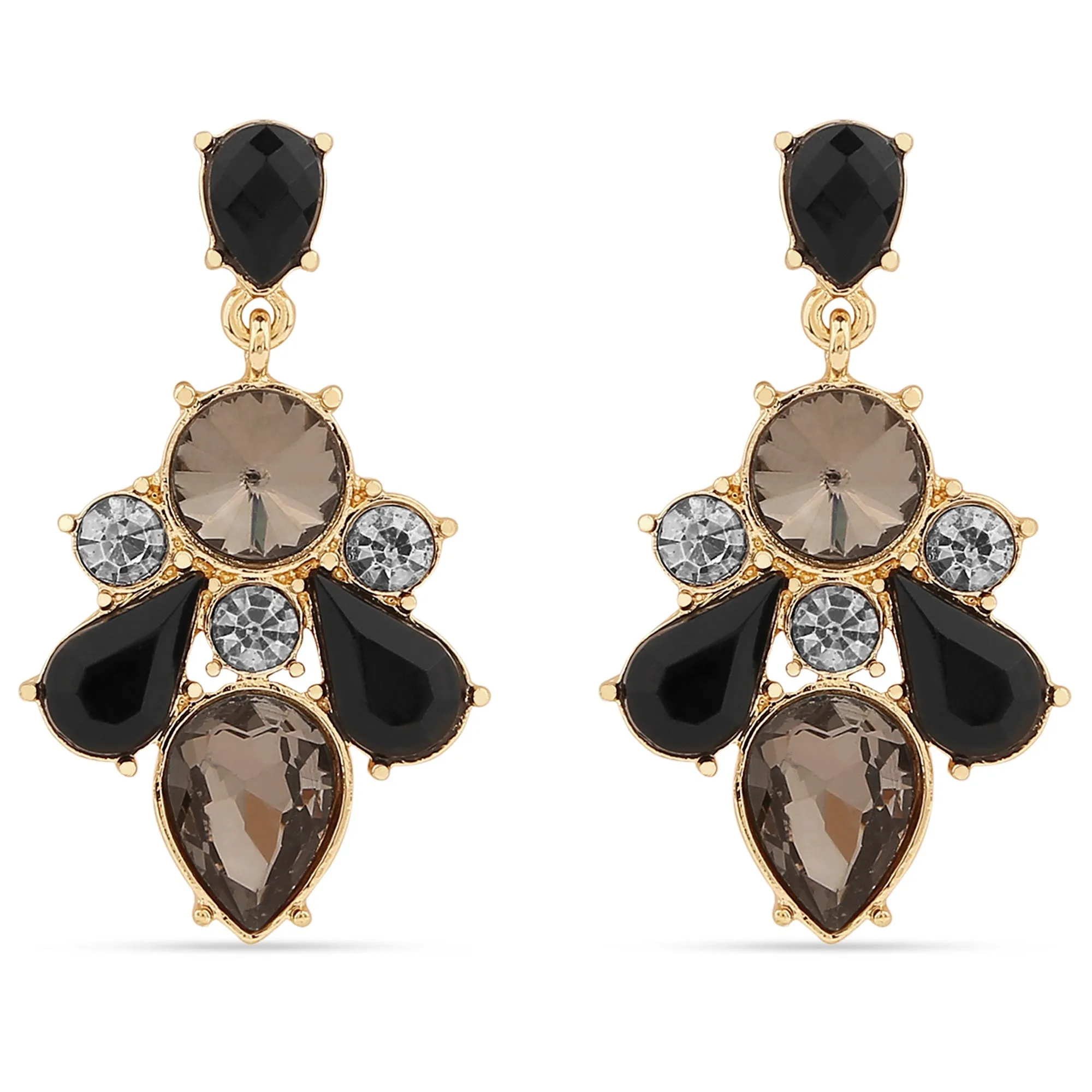 Accessorize London Women's Mixed Shape Stone Short Drop Earring