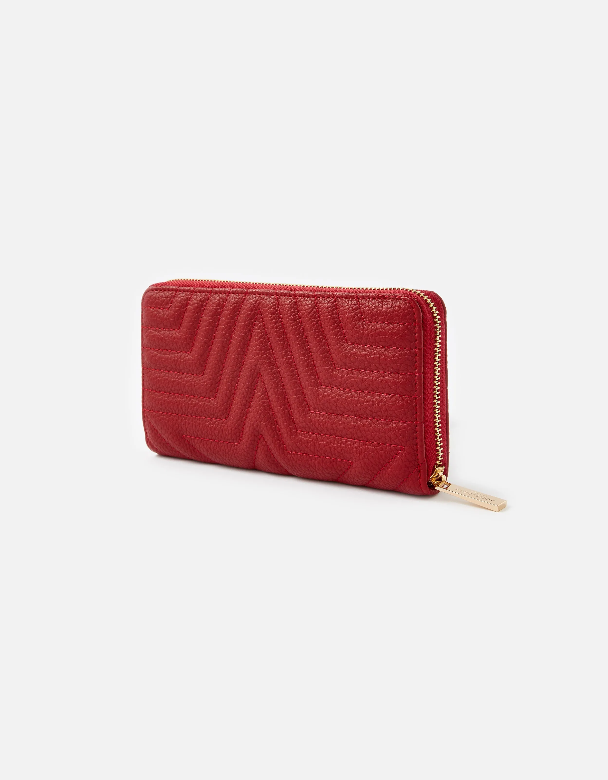 Accessorize London Women's Star Quilt Red Wallet