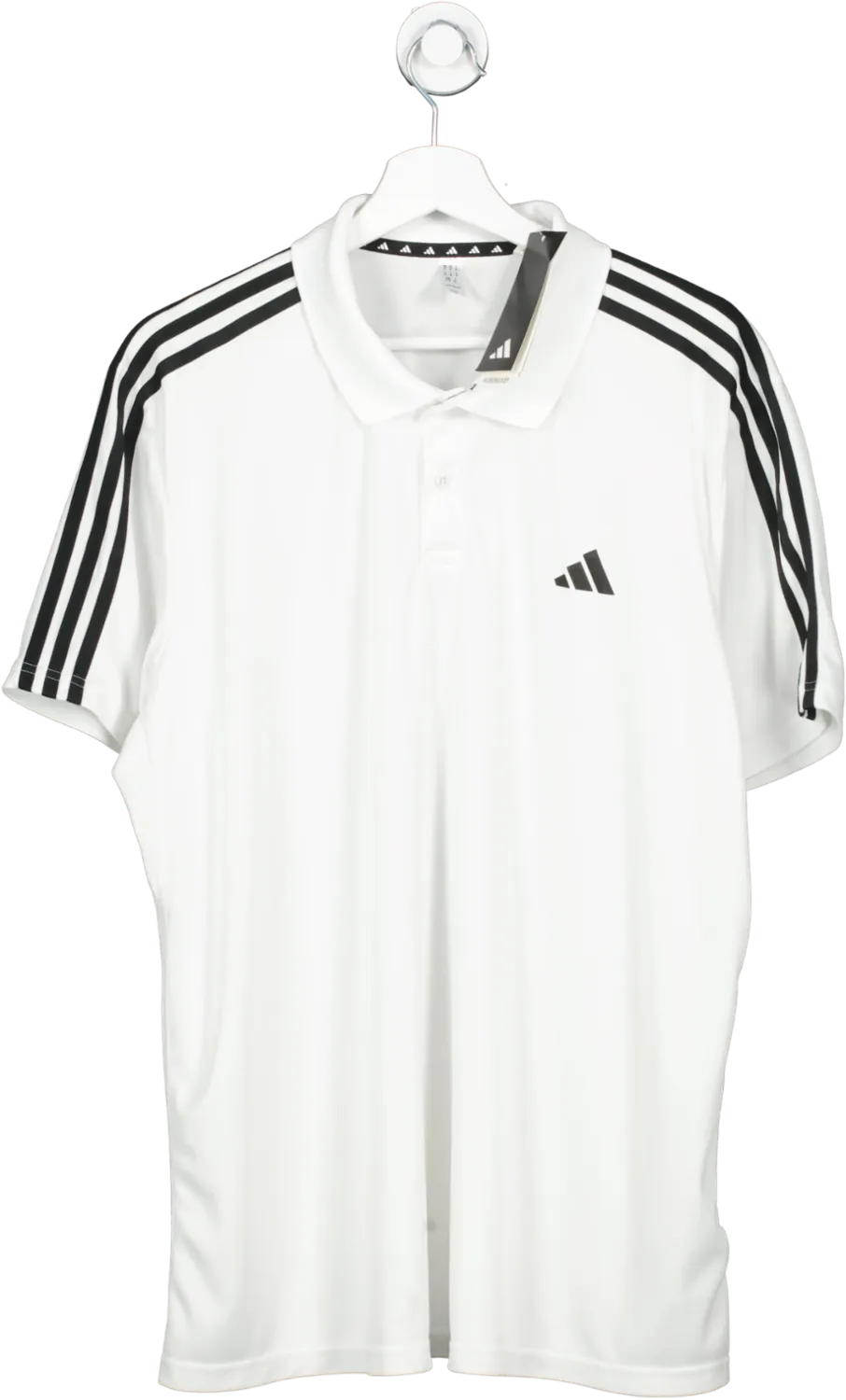 adidas White Tr-es Pique 3 Short Sleeve Polo BNWT UK XL