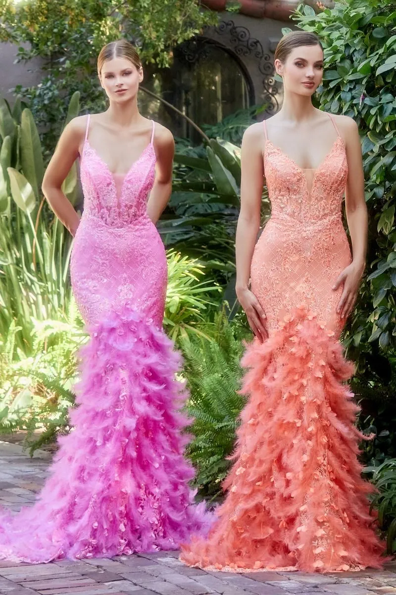 Adorn | Feather Mermaid Gown | Andrea & Leo Couture A1116