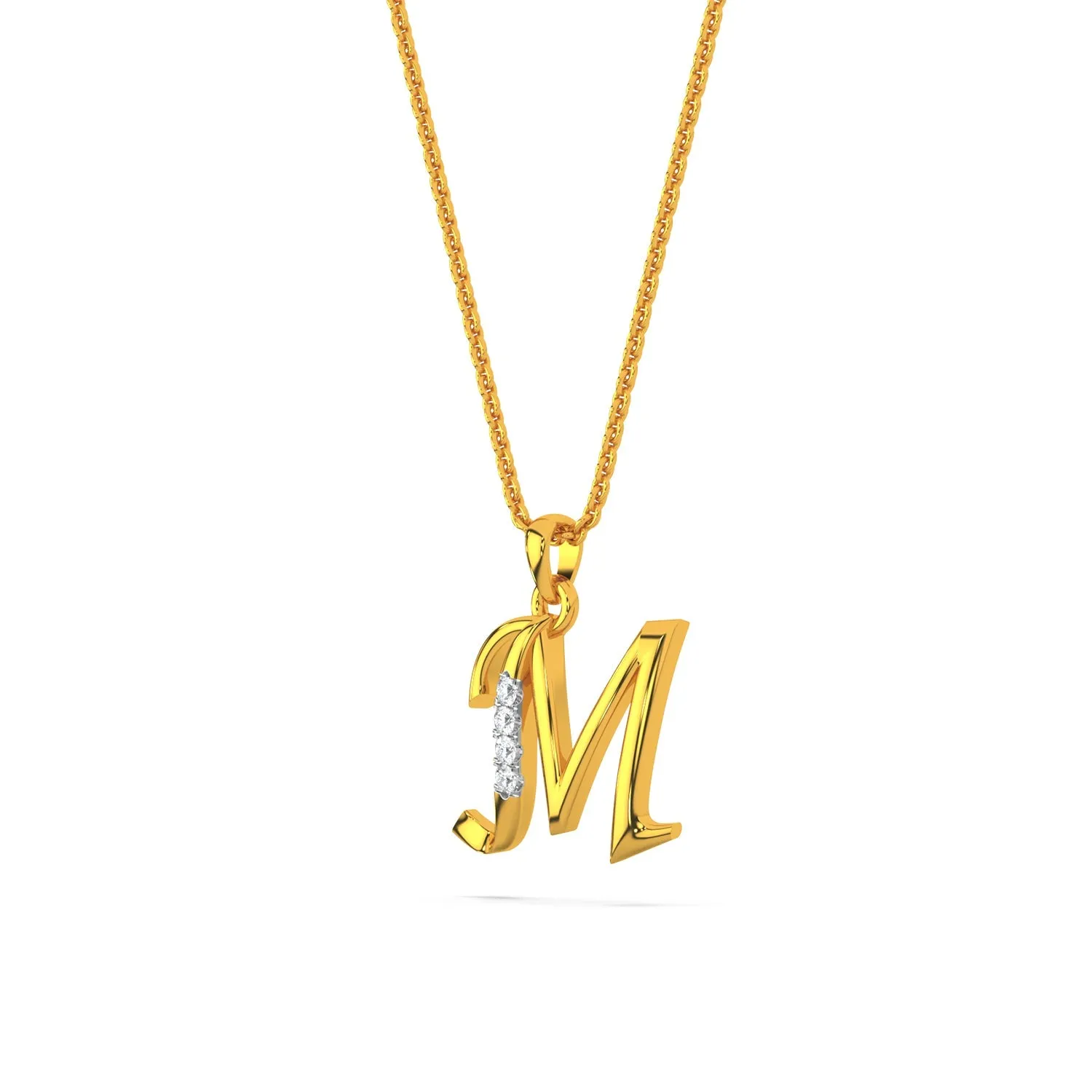 Alphabet M  Unisex Pendant