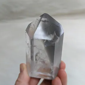 Amazing~ Clear with Grey Phantoms~ Clear Quartz Polished Point ~AA Grade from Brazil