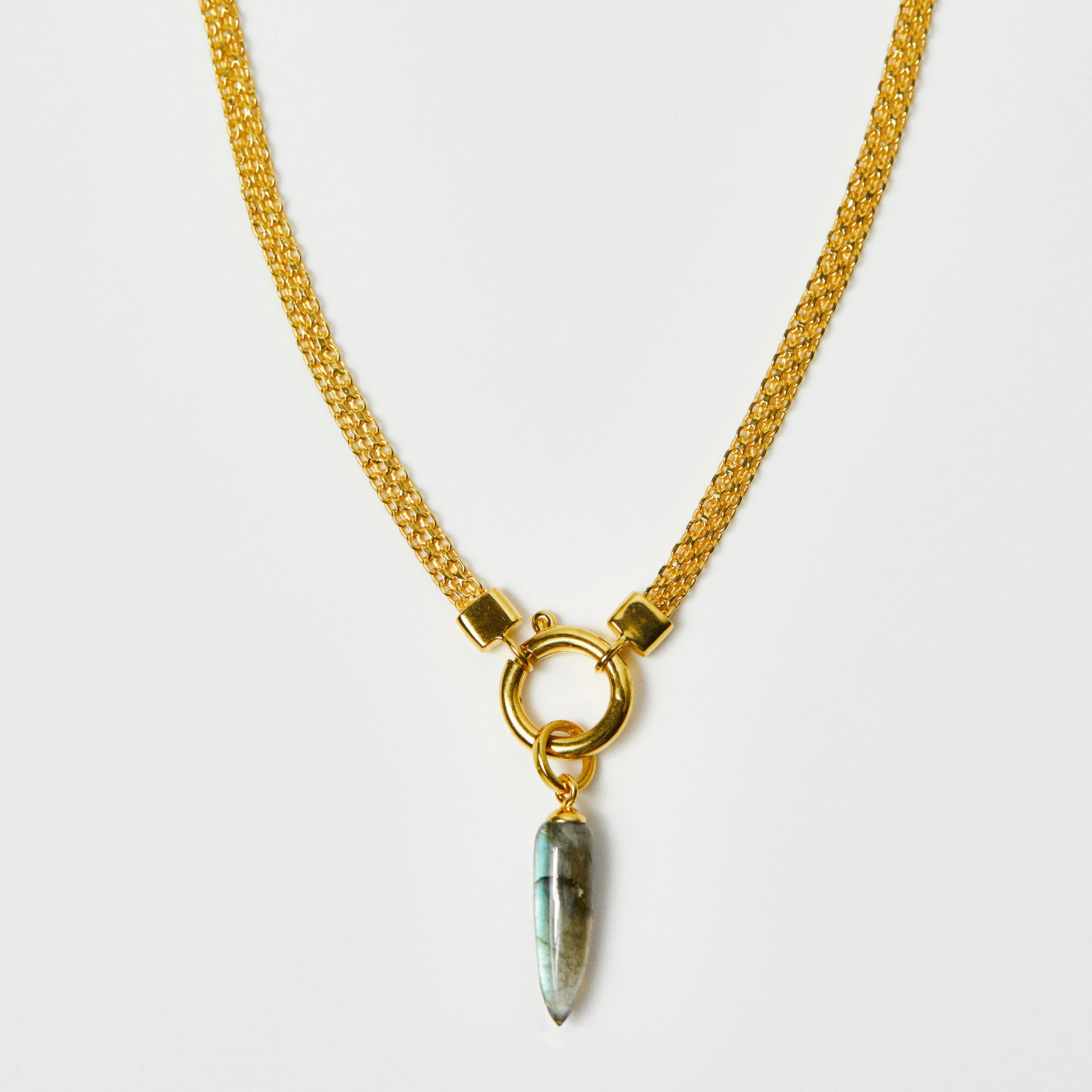 Anita Rani Shakti Woven Chain with Labradorite Transformation Pendant