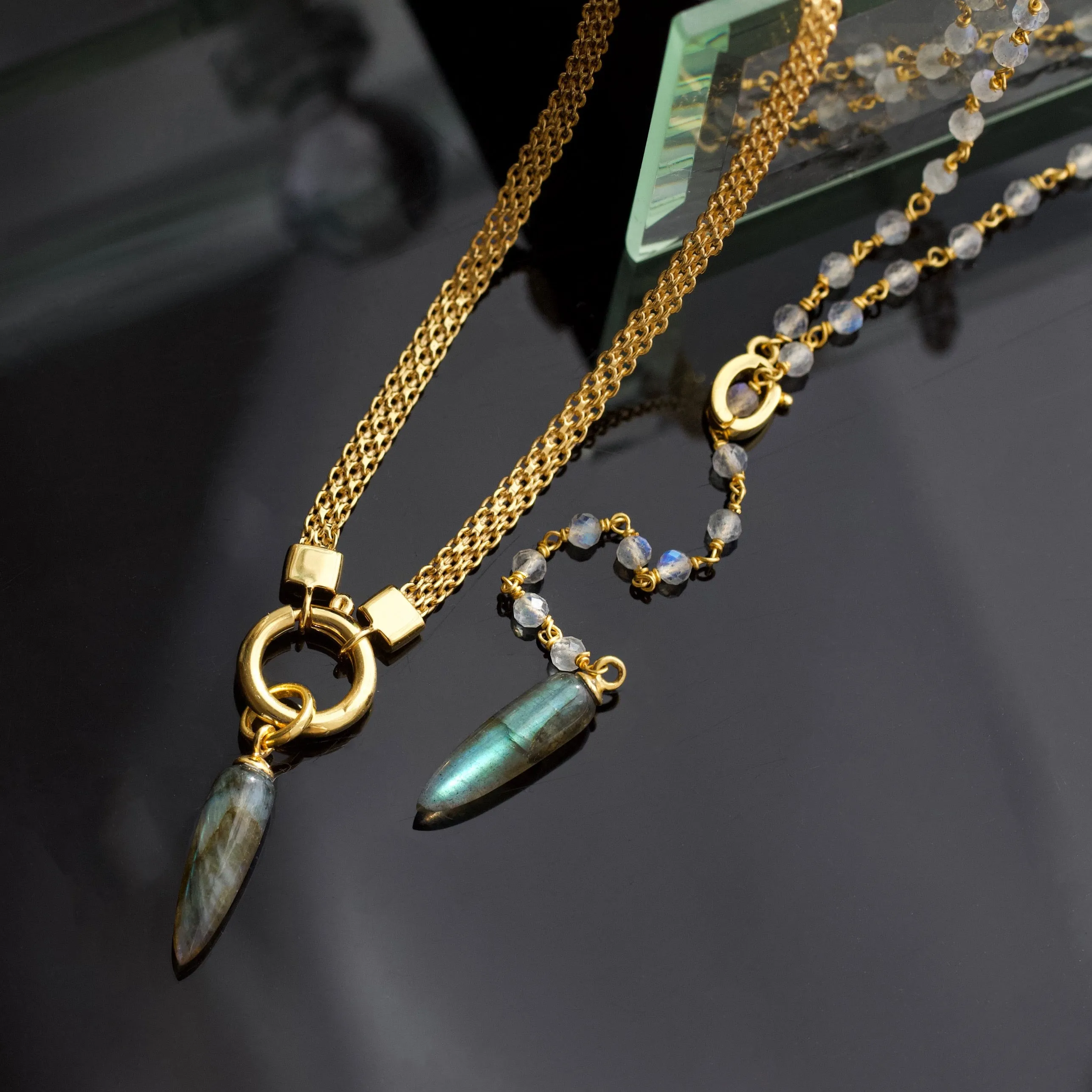 Anita Rani Shakti Woven Chain with Labradorite Transformation Pendant