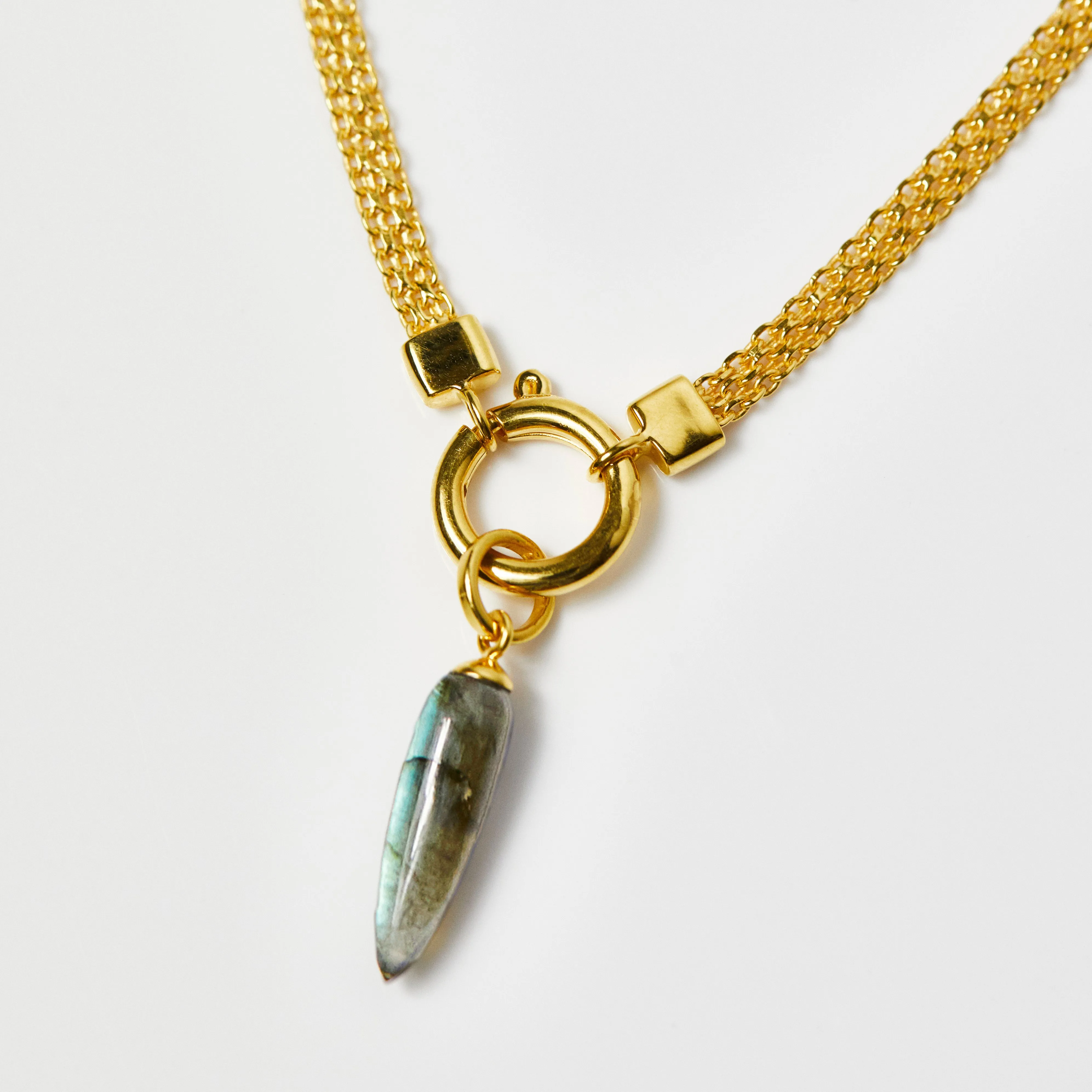 Anita Rani Shakti Woven Chain with Labradorite Transformation Pendant