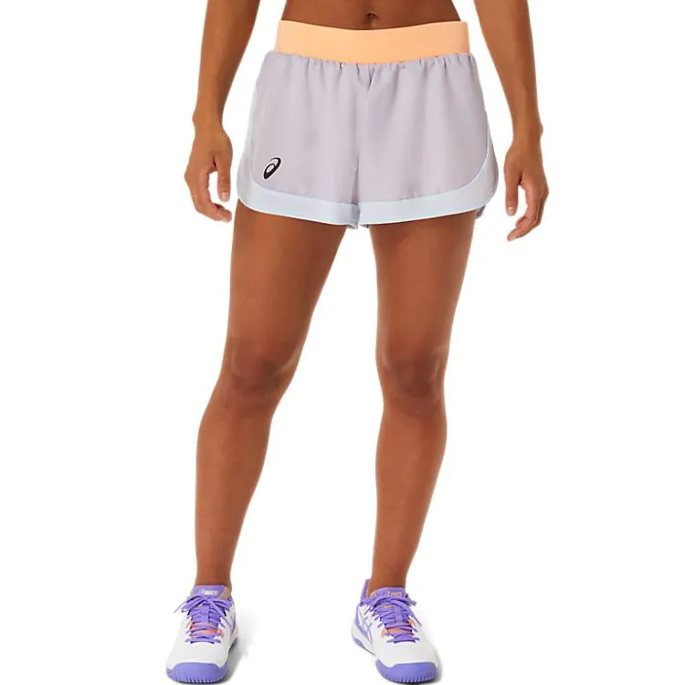 Asics Short Match Short Dames Lila Oranje