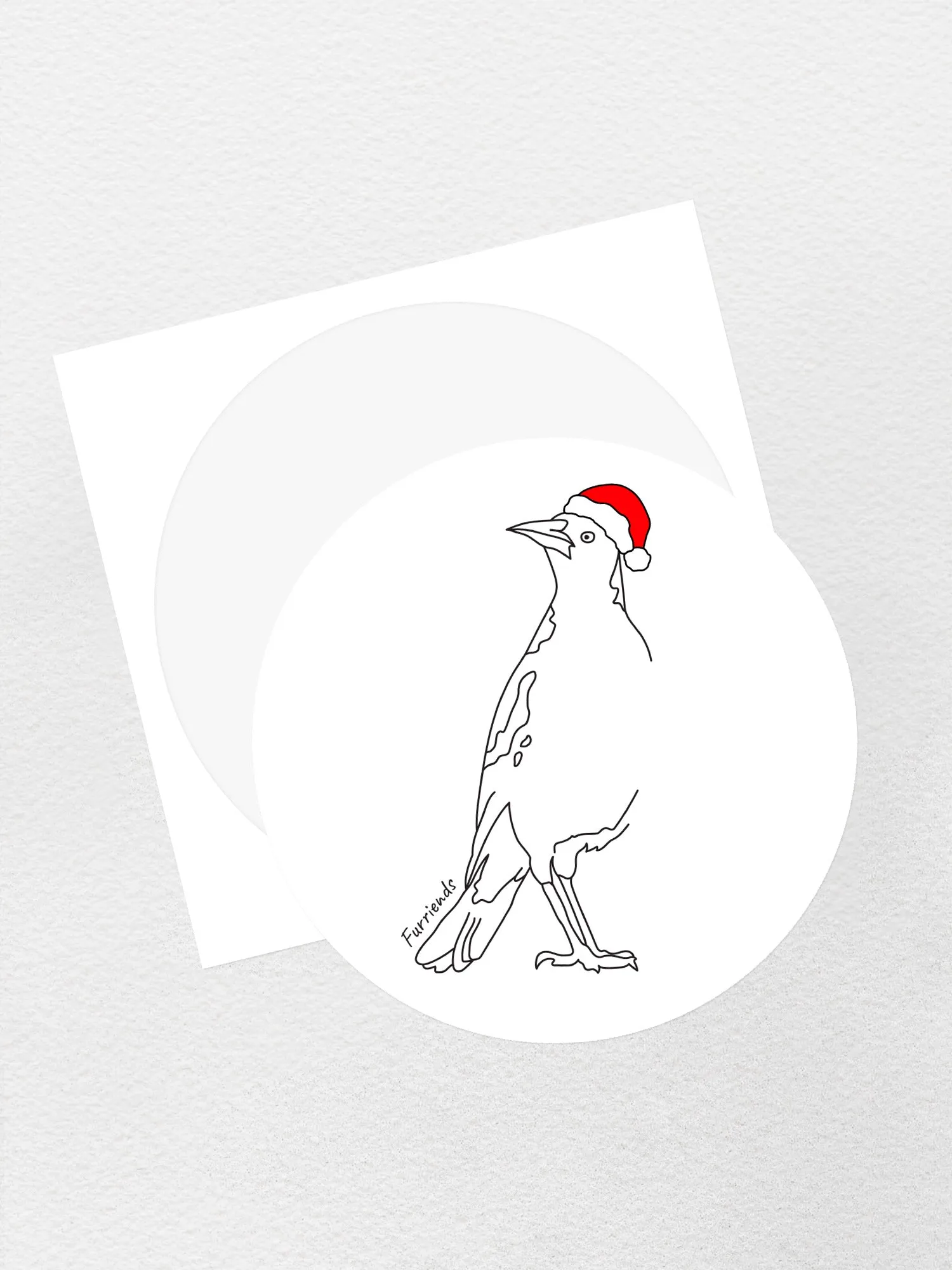 Australian Magpie Christmas Edition Sticker