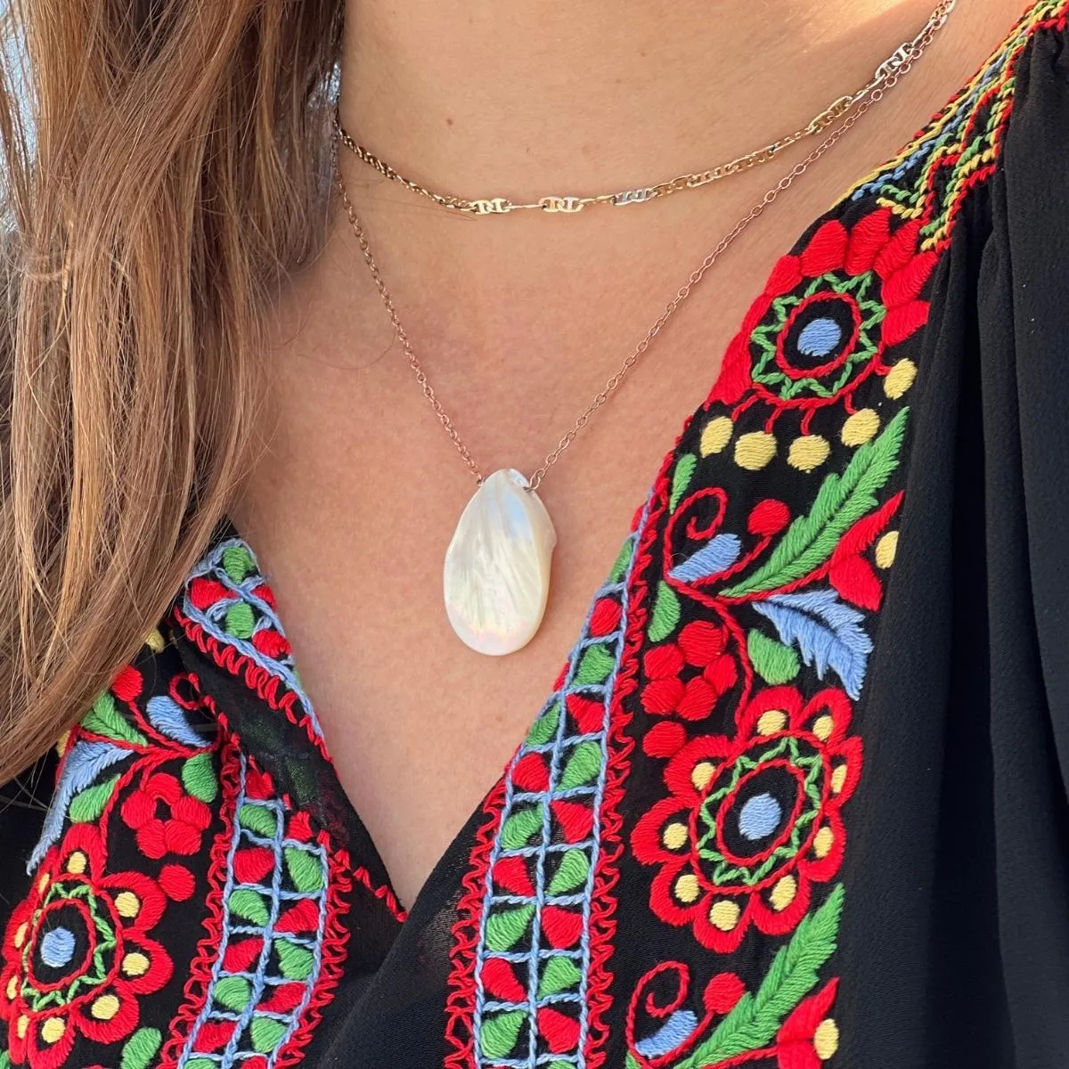 Awakening the Divine Feminine White Abalone Necklace