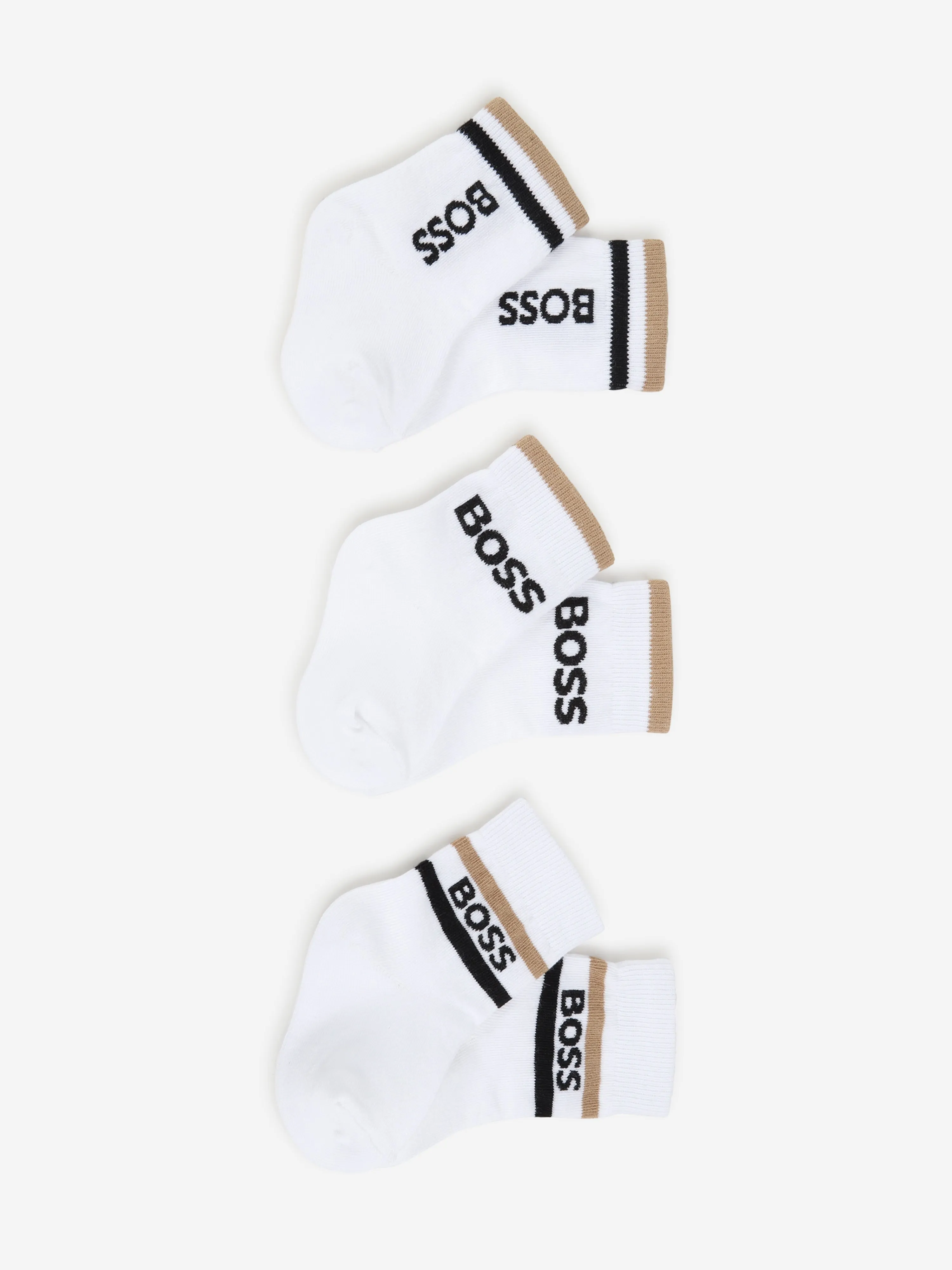 Baby Boys 3 Pairs Of Socks Set in White