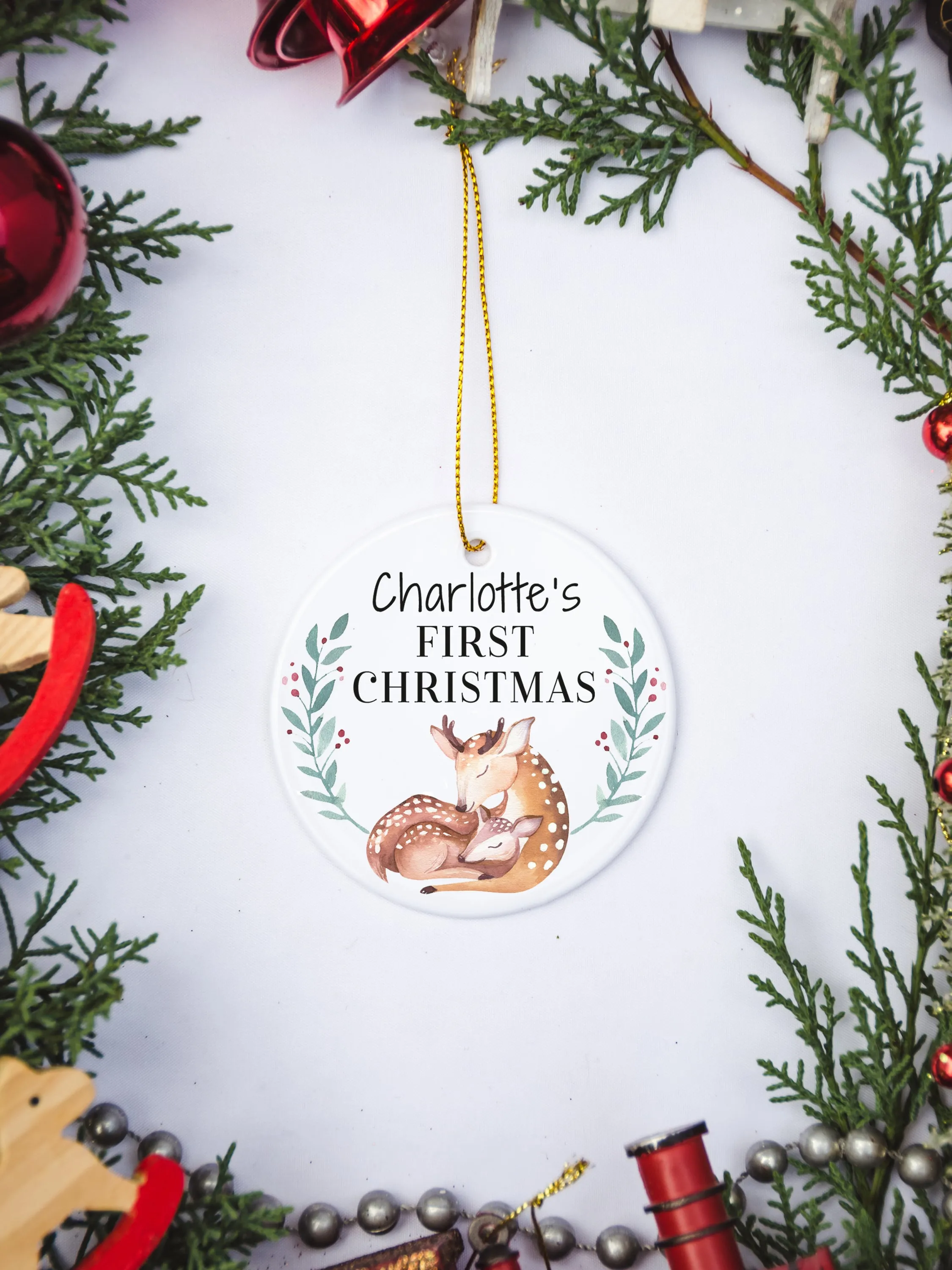 Baby's First Christmas Deer Ornament