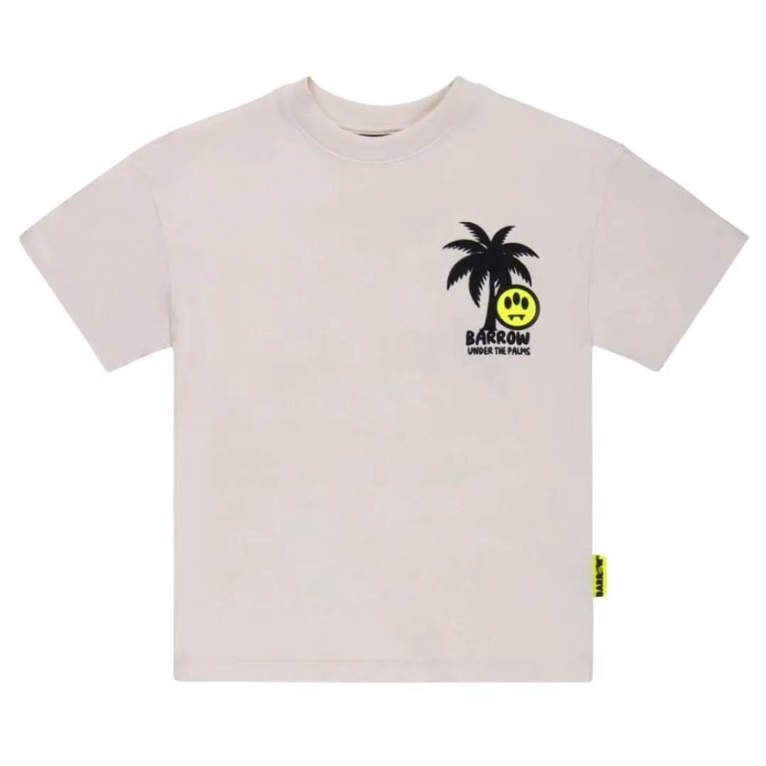 BARROW T-SHIRT OVERSIZED LOGO CREAM