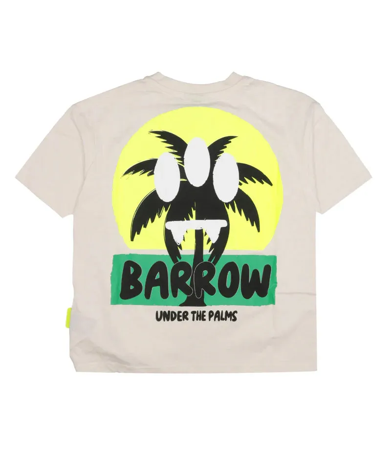 BARROW T-SHIRT OVERSIZED LOGO CREAM