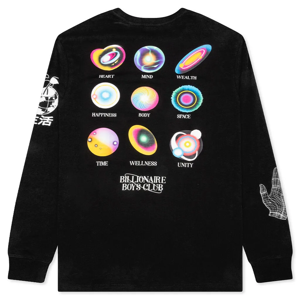 BB Moon Salutations L/S Tee - Black