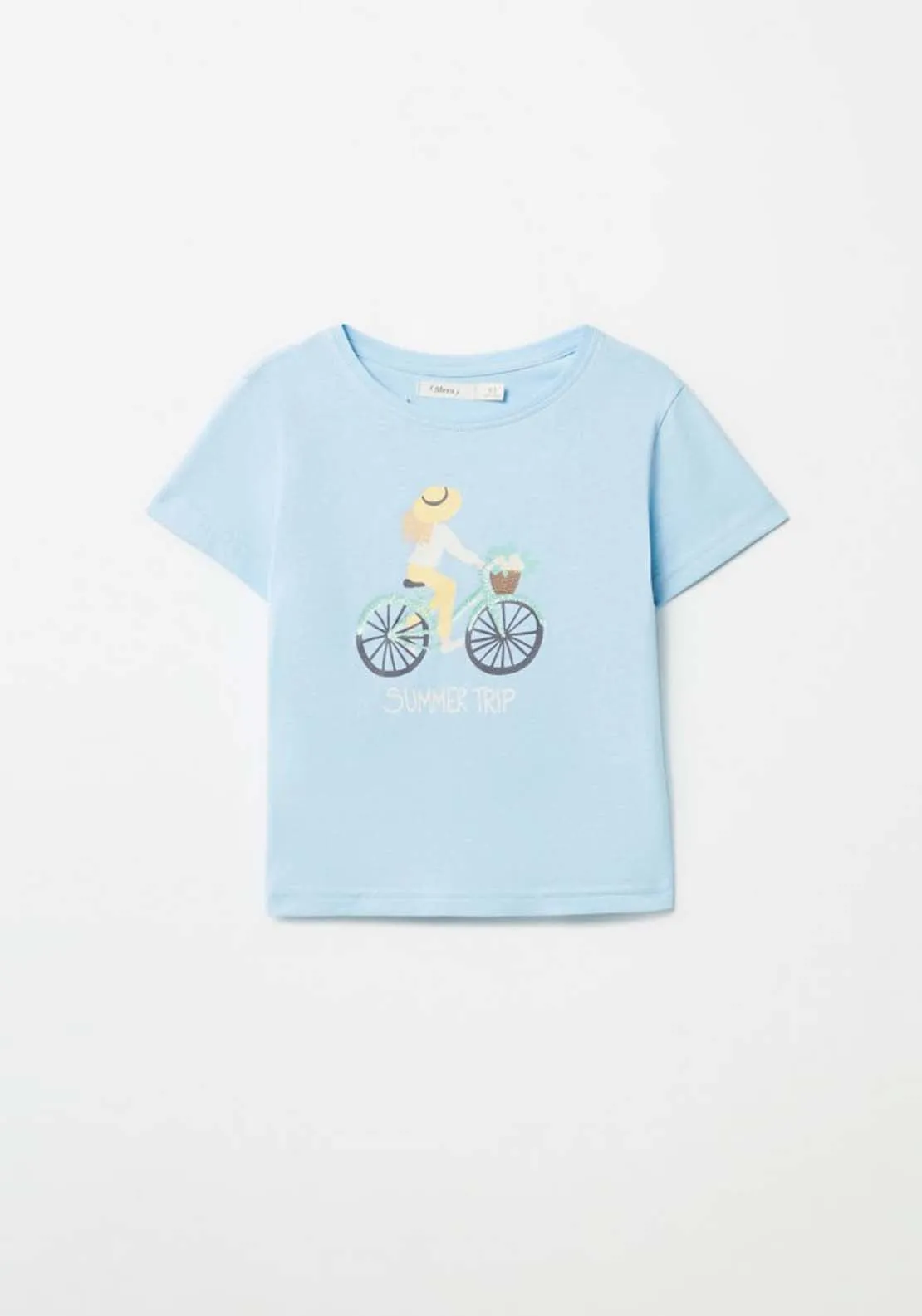 Bike Print T-Shirt - Blue