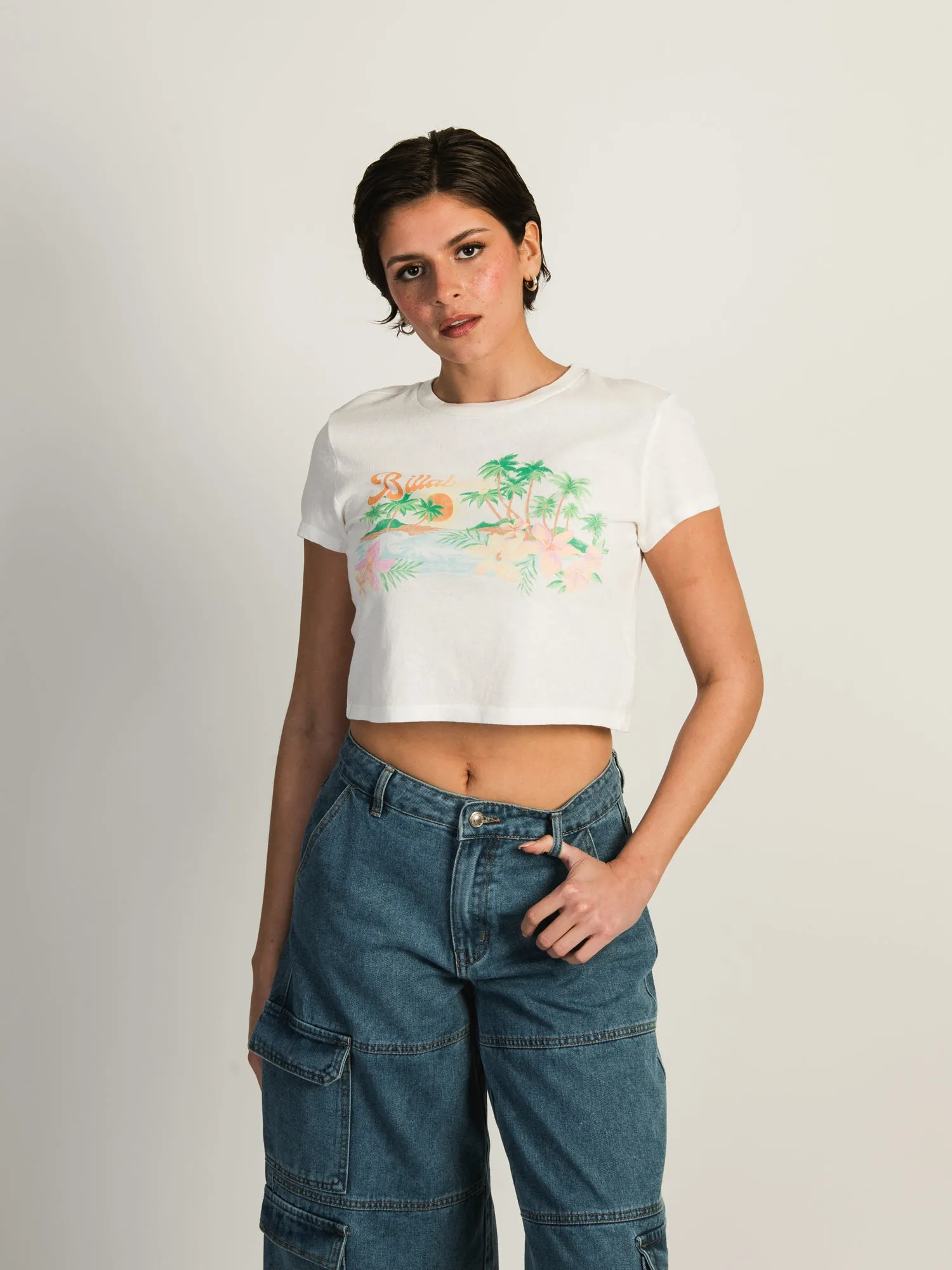 BILLABONG BY THE SEA CROPPED T-SHIRT