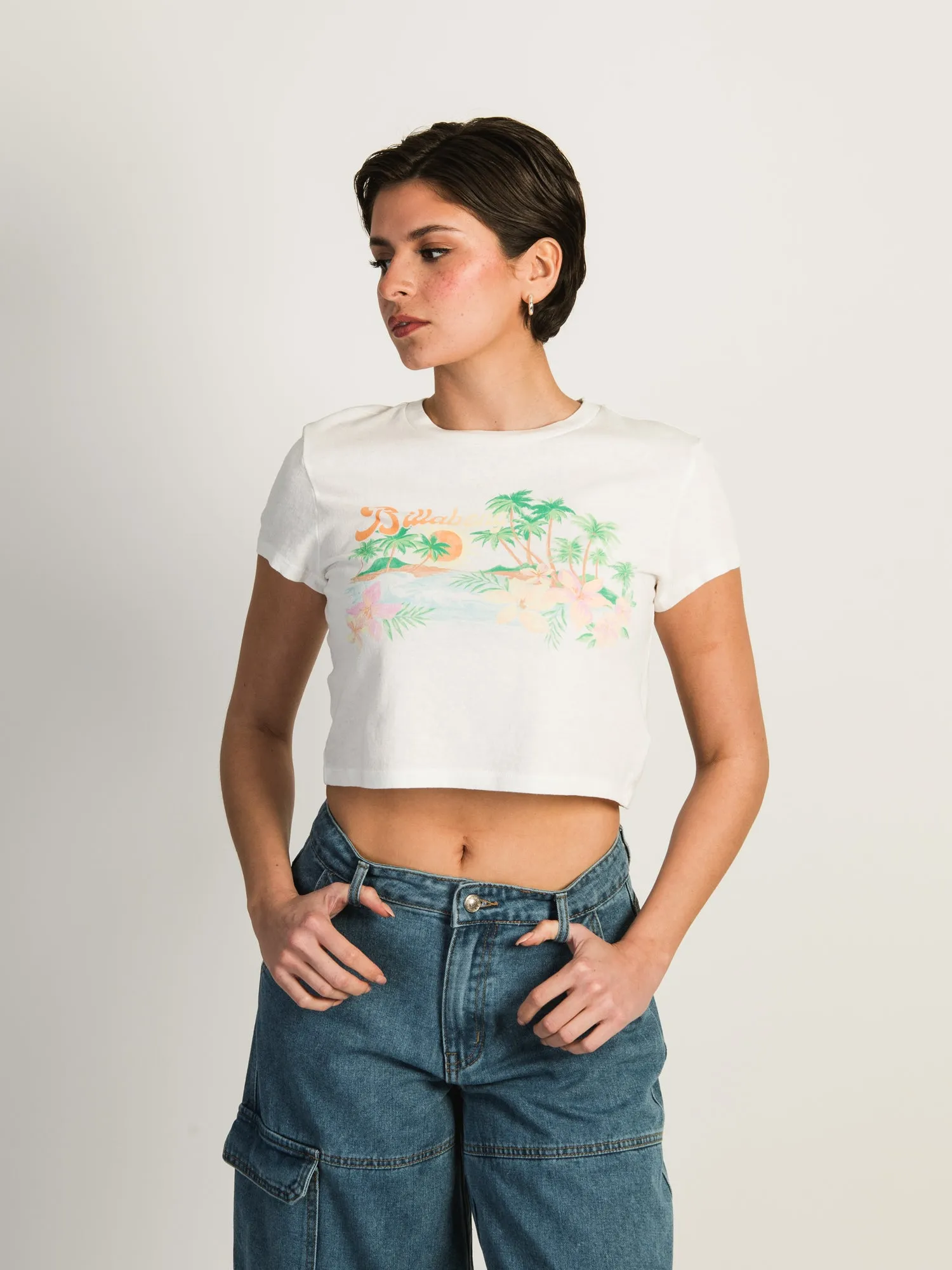 BILLABONG BY THE SEA CROPPED T-SHIRT