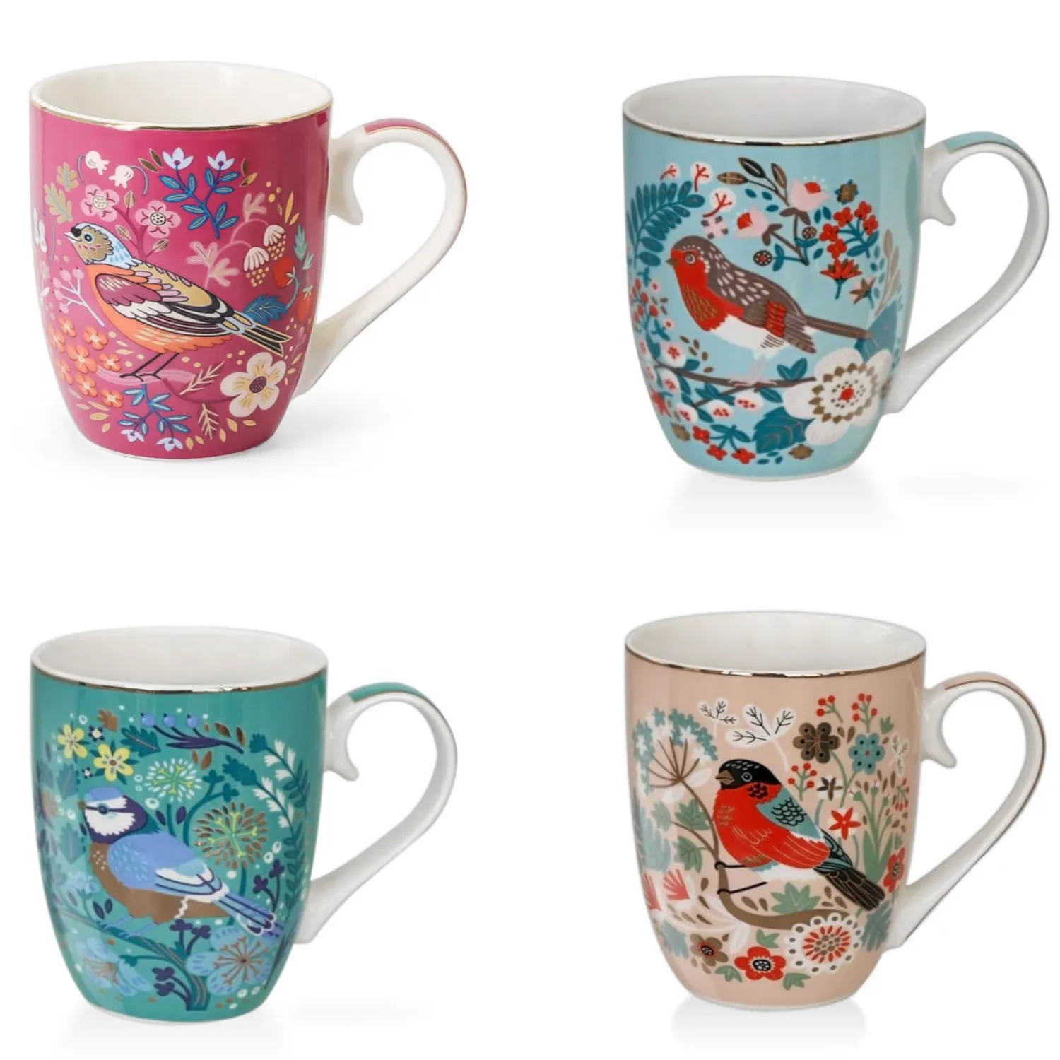 Birdy 4 Piece Mugs Set