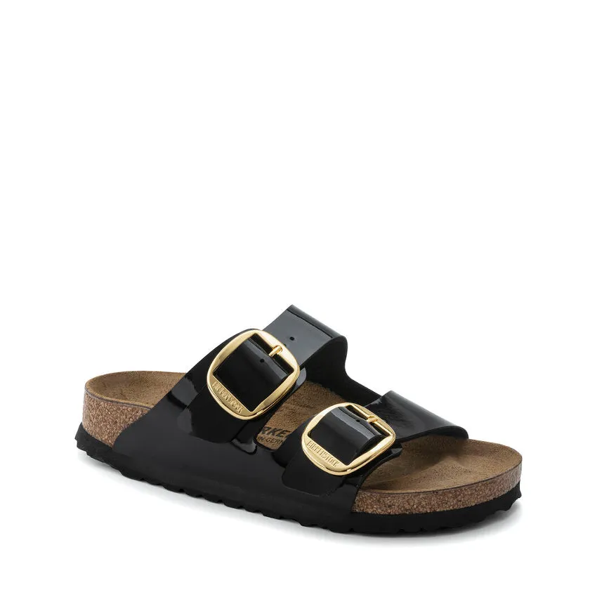 BIRKENSTOCK SANDALO ARIZONA BIG BUCKLE 1019817 NERO LUCIDO