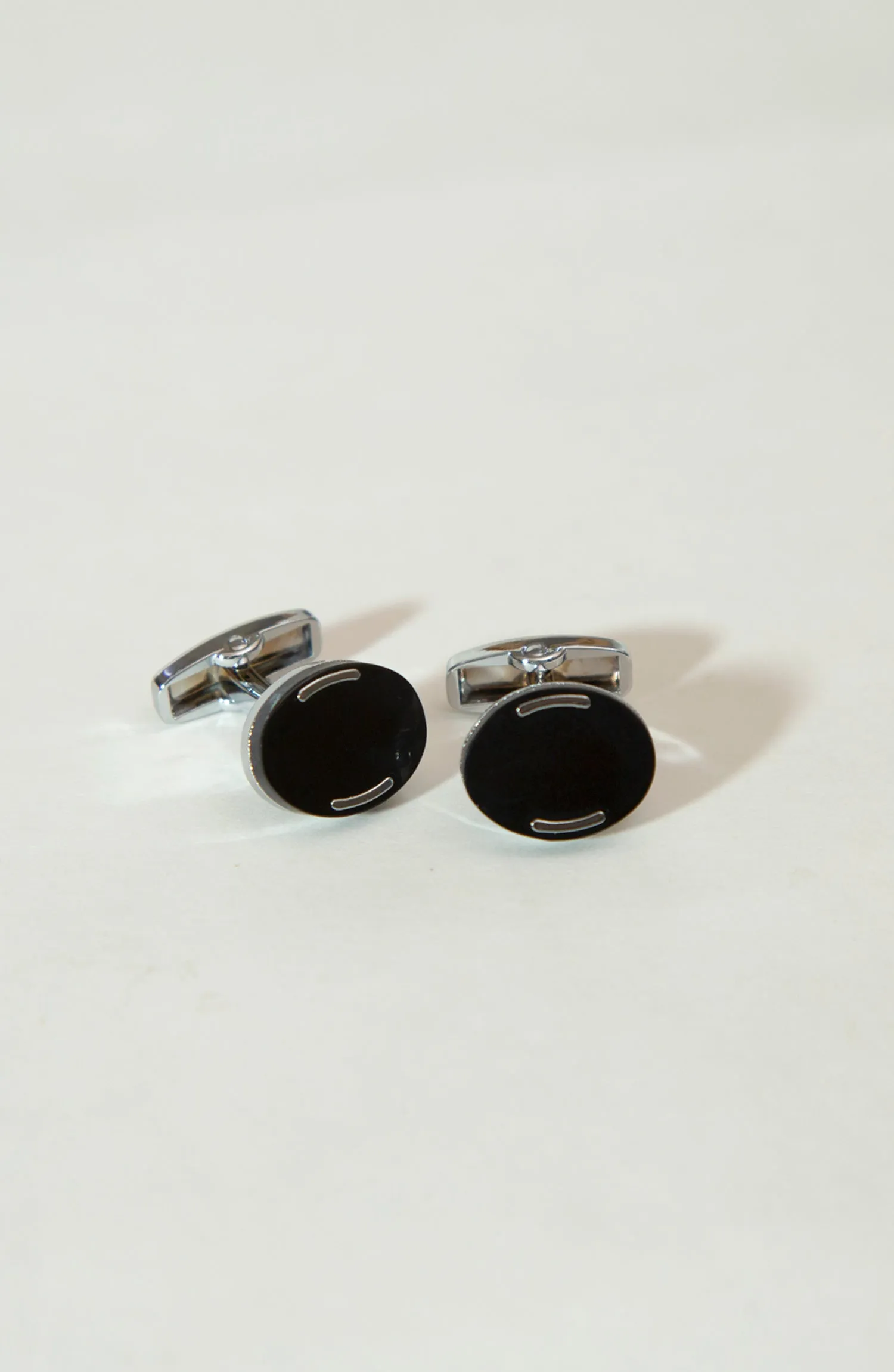 Black Silver Cufflinks