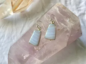 Blue Lace Agate Akoni Earrings - Bell