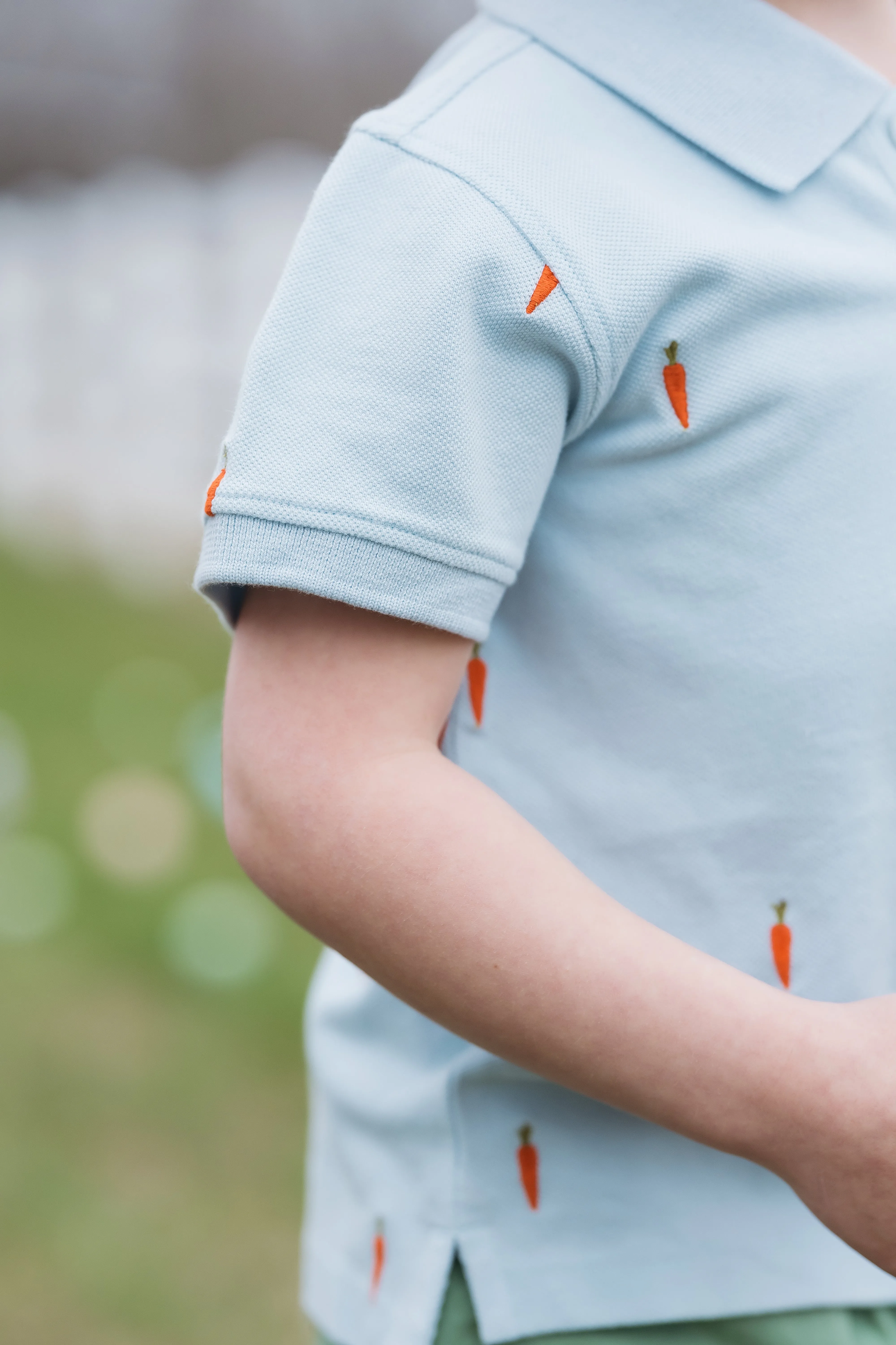 Blue Rooster Boys Alec Shirt - Carrot Embroidery