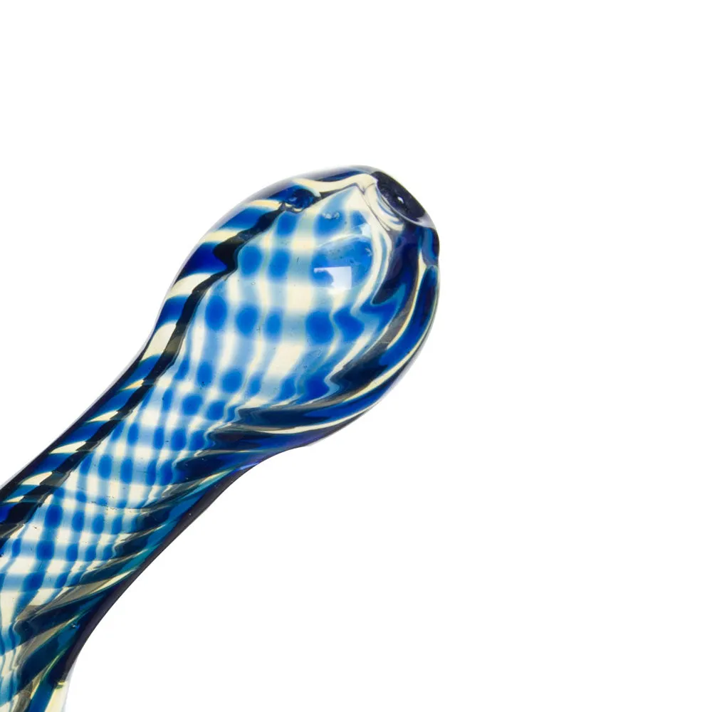 Blue Sea Glass Spoon Pipe