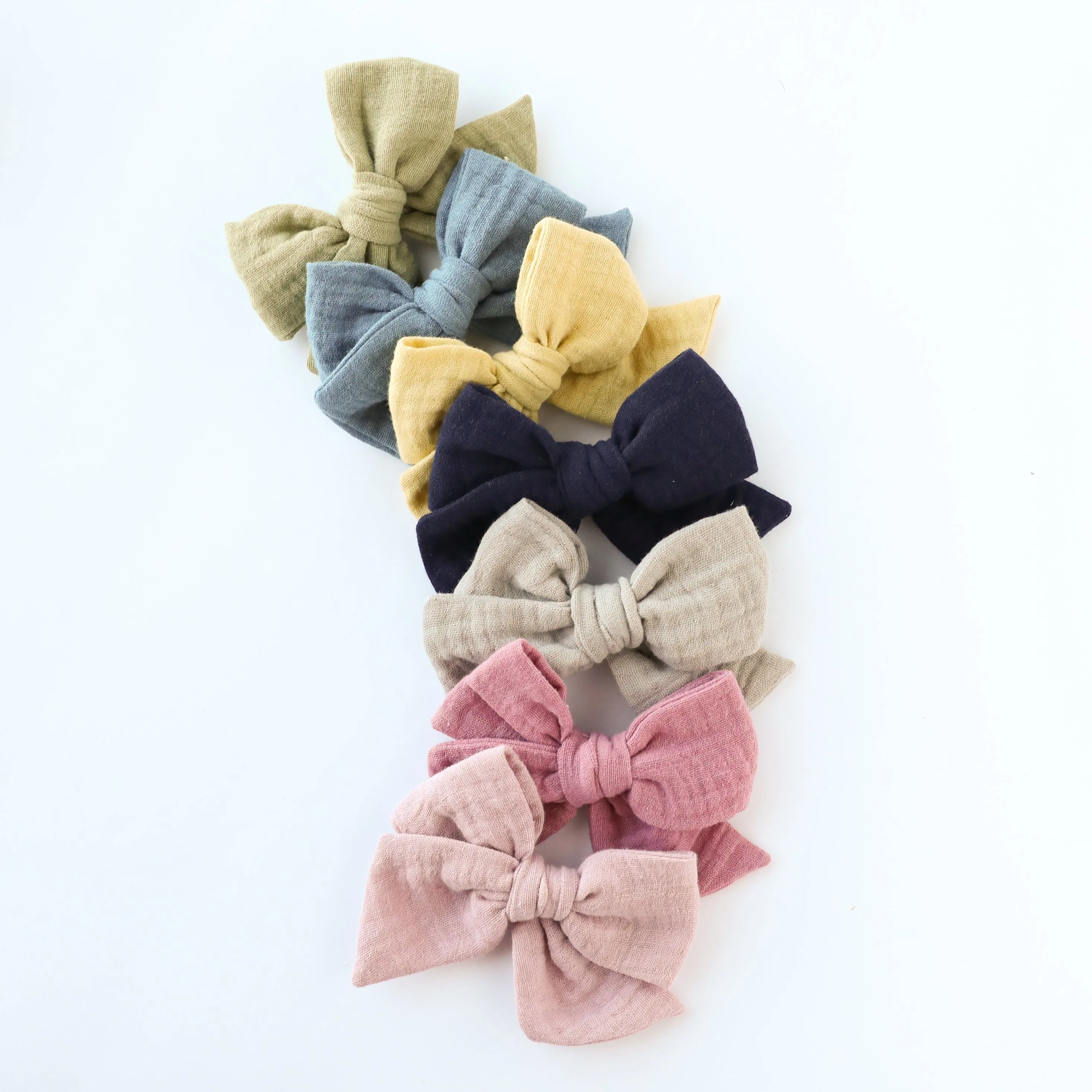 Blush | Gauze Oversized Hand-tied Bow