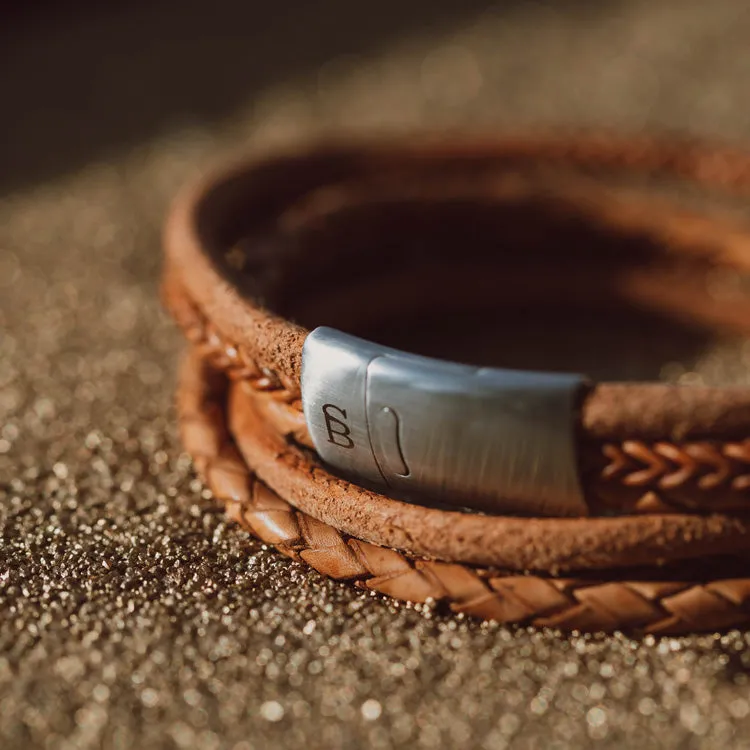 Bonacci Leather Bracelet Camel