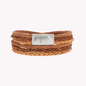 Bonacci Leather Bracelet Camel