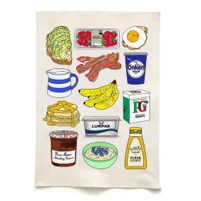 Breakfast Organic Cotton Tea Towel