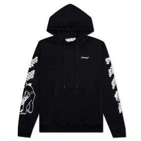 Bricks Slim Hoodie - Black/White