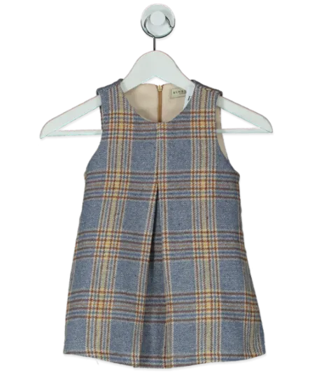 Burberry Blue Fleece Lined Check Dress 5 Years