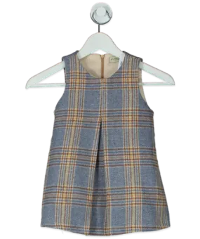 Burberry Blue Fleece Lined Check Dress 5 Years