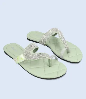 BW9741-Mint green-Women Chappal