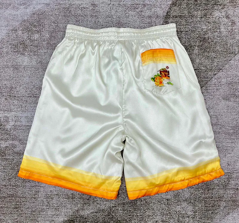 CASABLANCA Panoramique Silk Satin Shorts