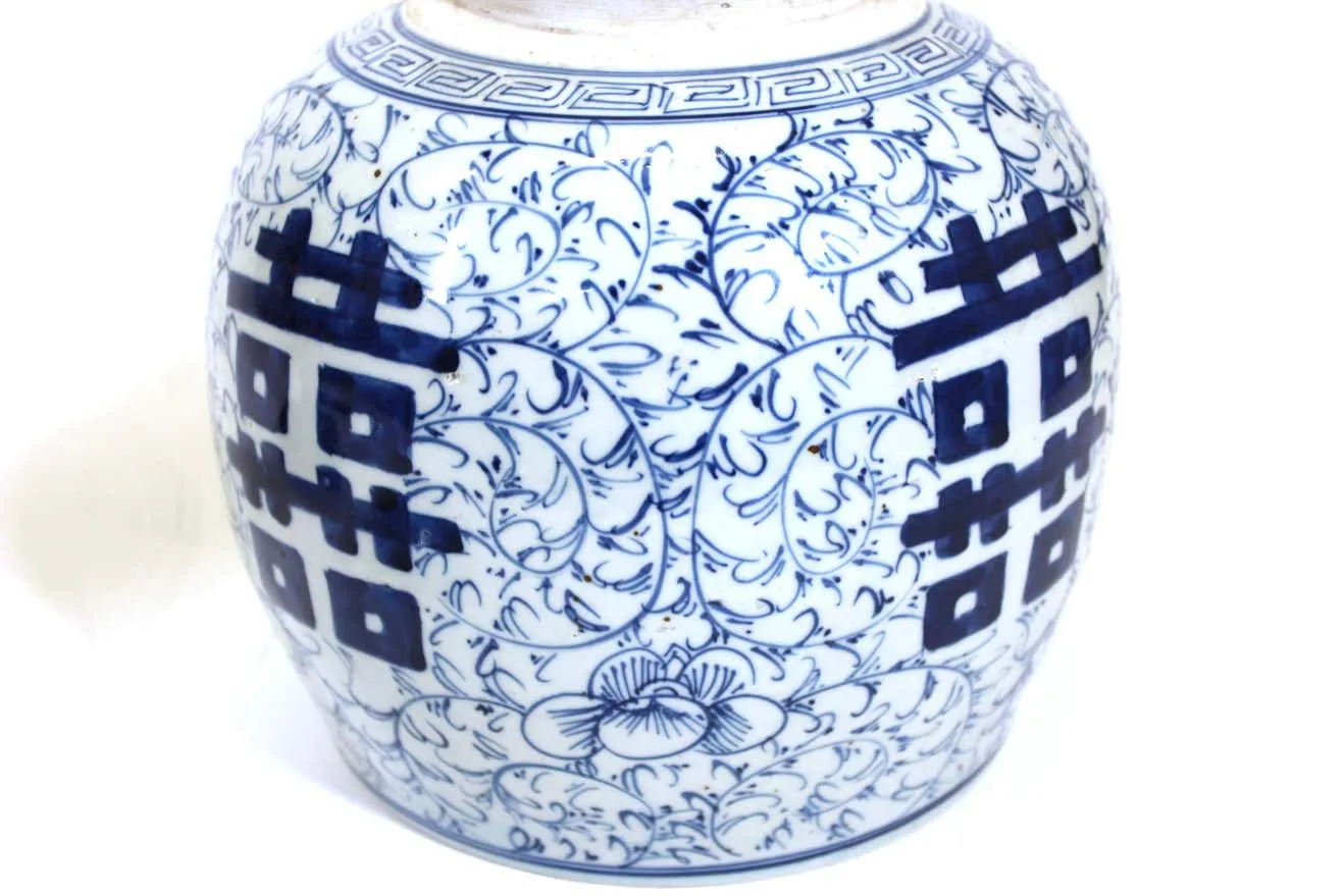 Chinese Blue and White Ceramic Ginger Jar