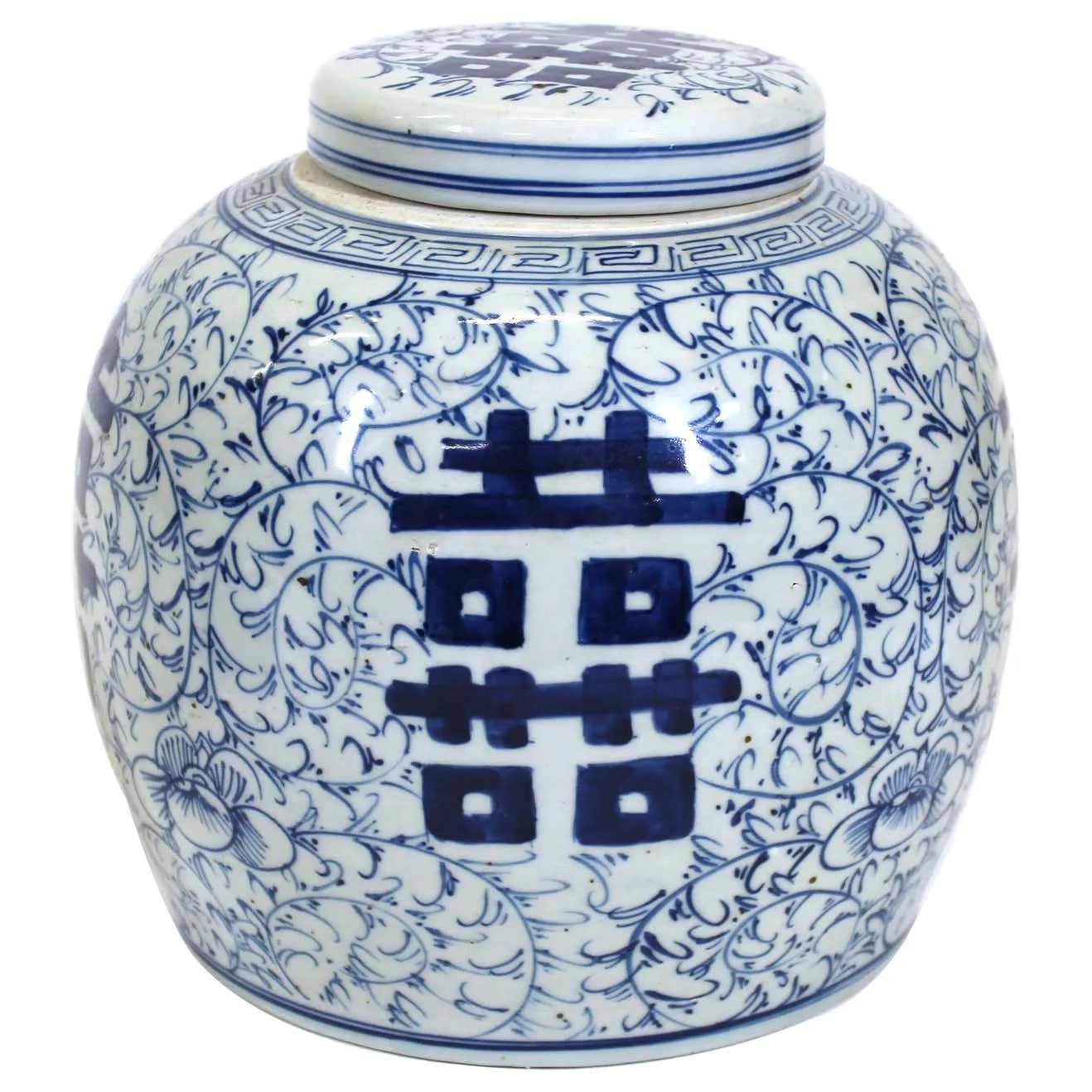 Chinese Blue and White Ceramic Ginger Jar