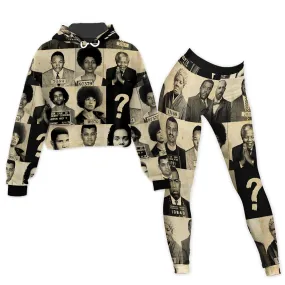 Civil Rights Leaders Cropped Hoodie & Leggings Set