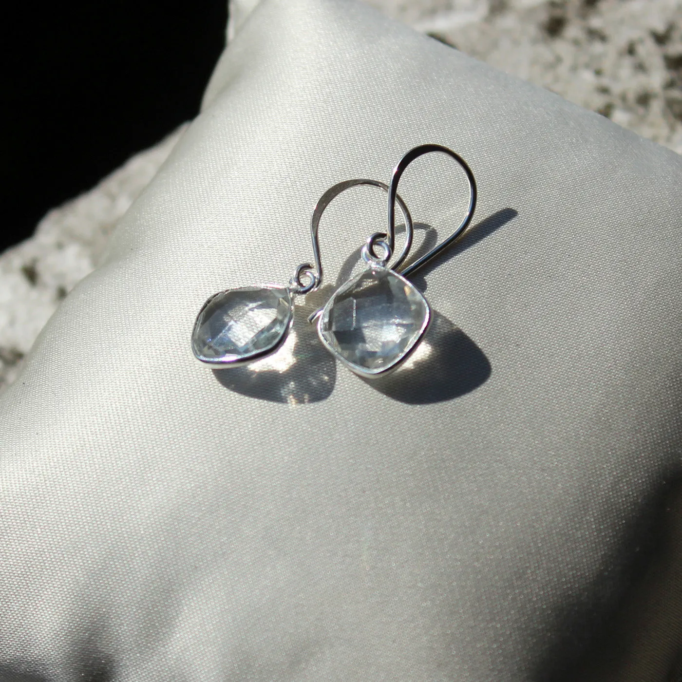 Clear Diamond Shape Earrings