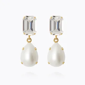 Close Your Eyes Earrings / Pearl   Crystal