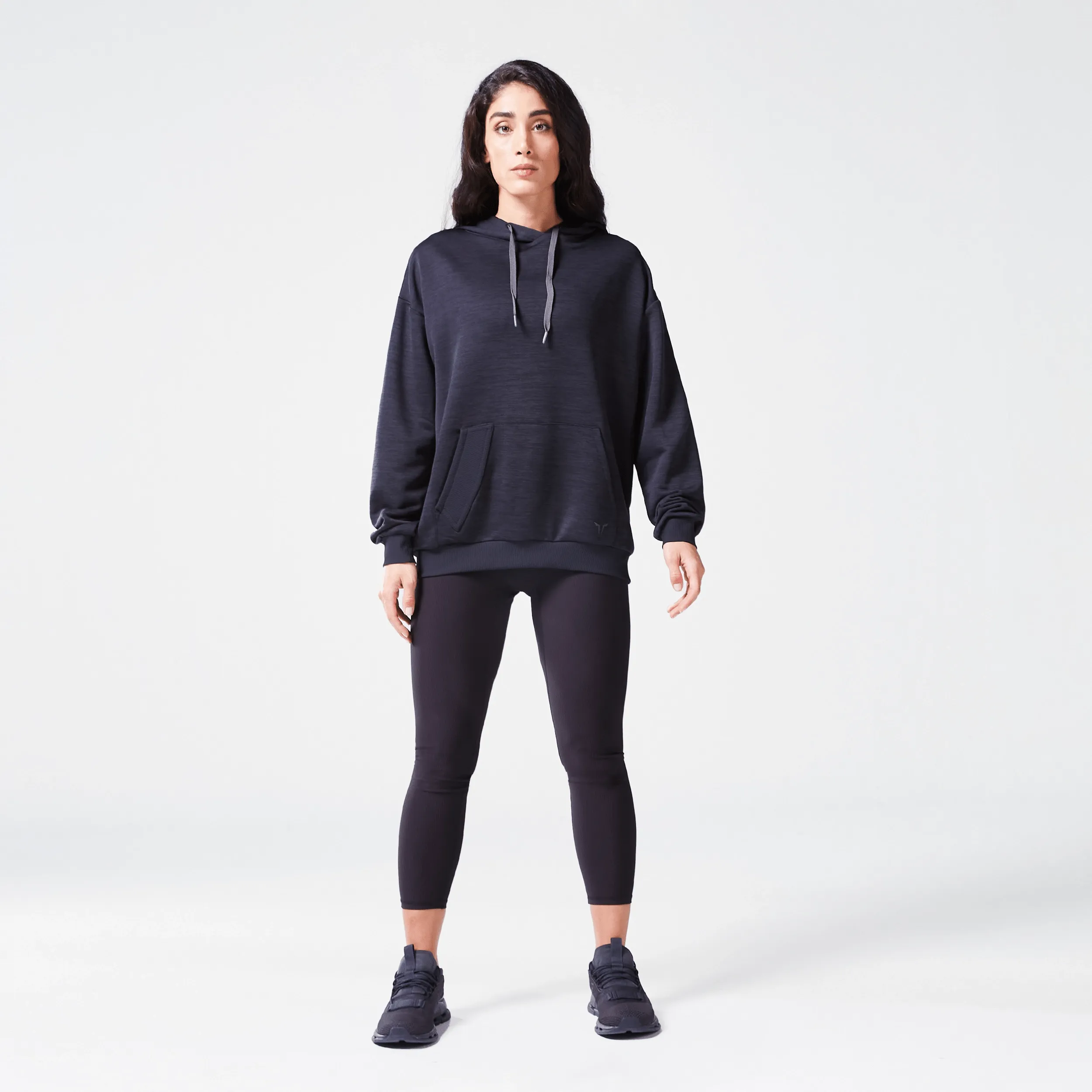 Code Oversized Drip Hoodie - Black Marl