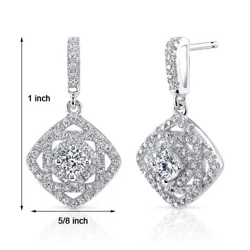 Cubic Zirconia Earrings Sterling Silver